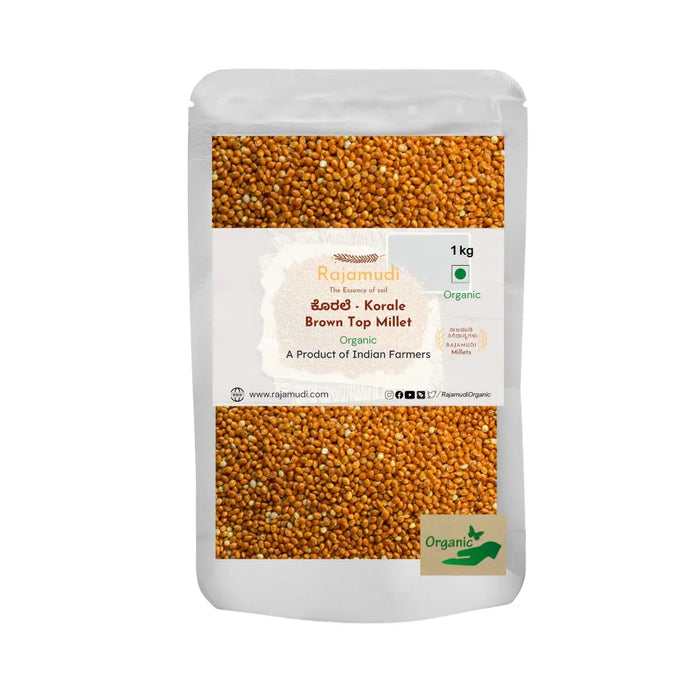 Organic Brown Top Millet ( KORALE ) - Rajamudi organic Millets | Rajamudi