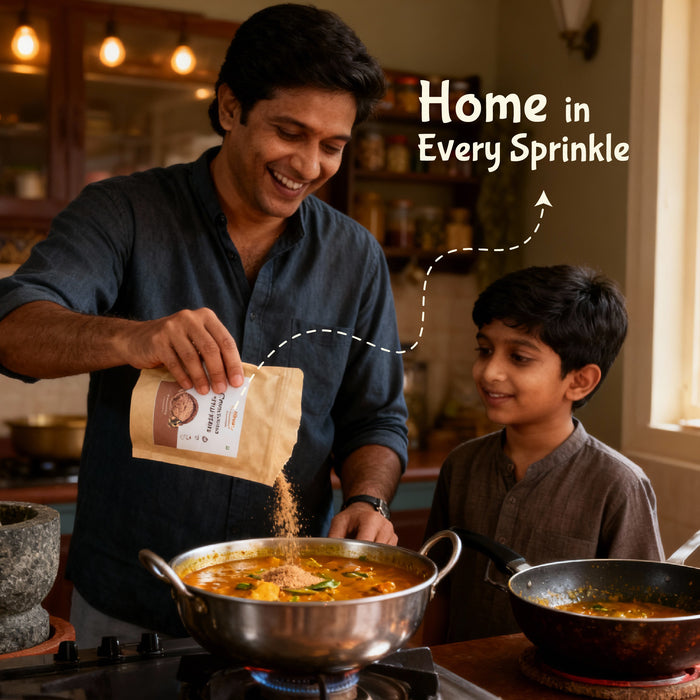 Rajamudi Organic Groundnut (Peanut) Chutney Powder | Traditional South Indian Spice Powder 250 gm | No Preservatives | Made with Fresh Roasted Peanuts & Channa | Healthy & Homemade Blend from Ancient Kitchen | High Protein, Gluten-Free & Guilt-Free