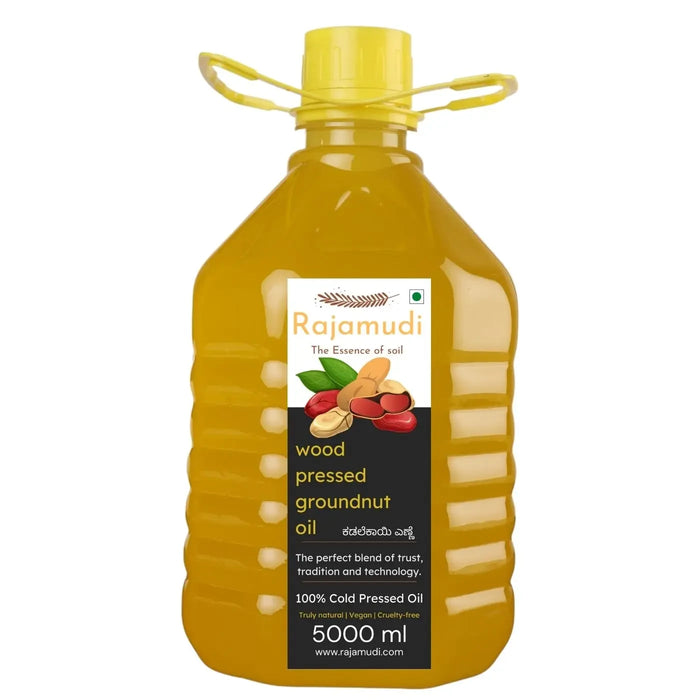 Rajamudi Organic Cold-Pressed Groundnut Oil | Moongfali Oil | Kachi Ghani Process
