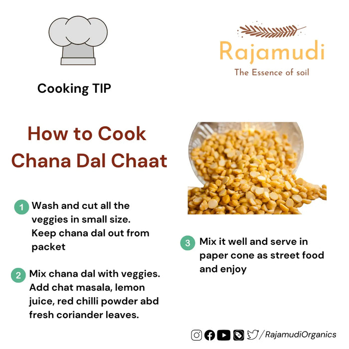 Organic Channa Dal  /Split Bengal Gram By Rajamudi organics