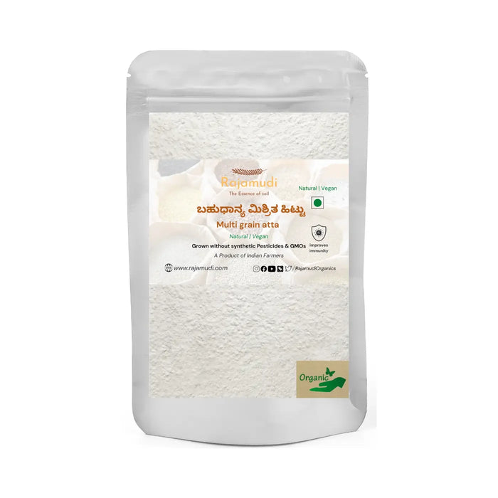 Organic Multigrain atta with 12 grains By Rajamudi