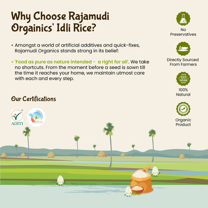ORGANIC Idli Rice by Rajamudi Organics