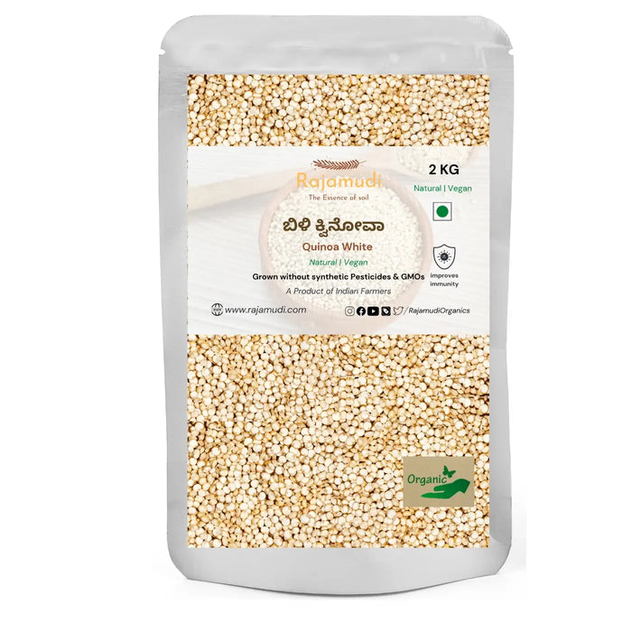 Organic Quinoa White | High Fiber | High Protien - Rajamudi Organics