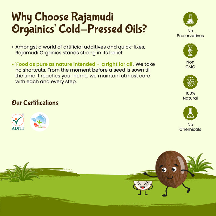 Organic Cold-Pressed Virgin Coconut Oil | Rajamudi Organics