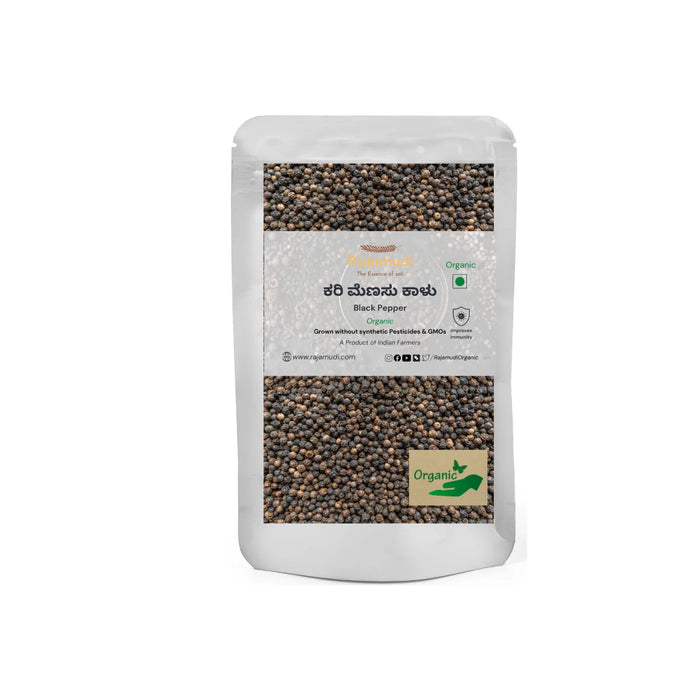 Organic Black Pepper - Kali Mirch  | Naturally Processed, Farm Picked  - Rajamudi Organics