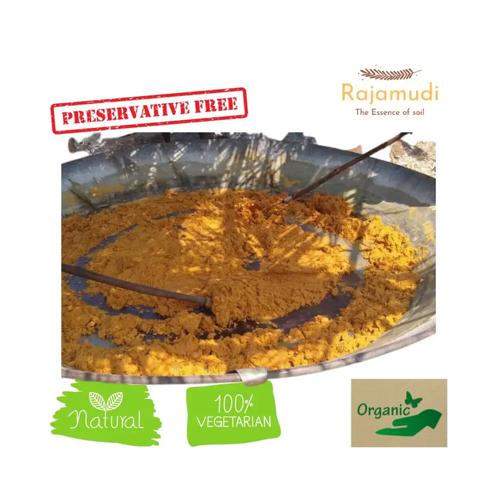 Organic Powder Jaggery - Dark Brown | Sulphate-free - Rajamudi Organics